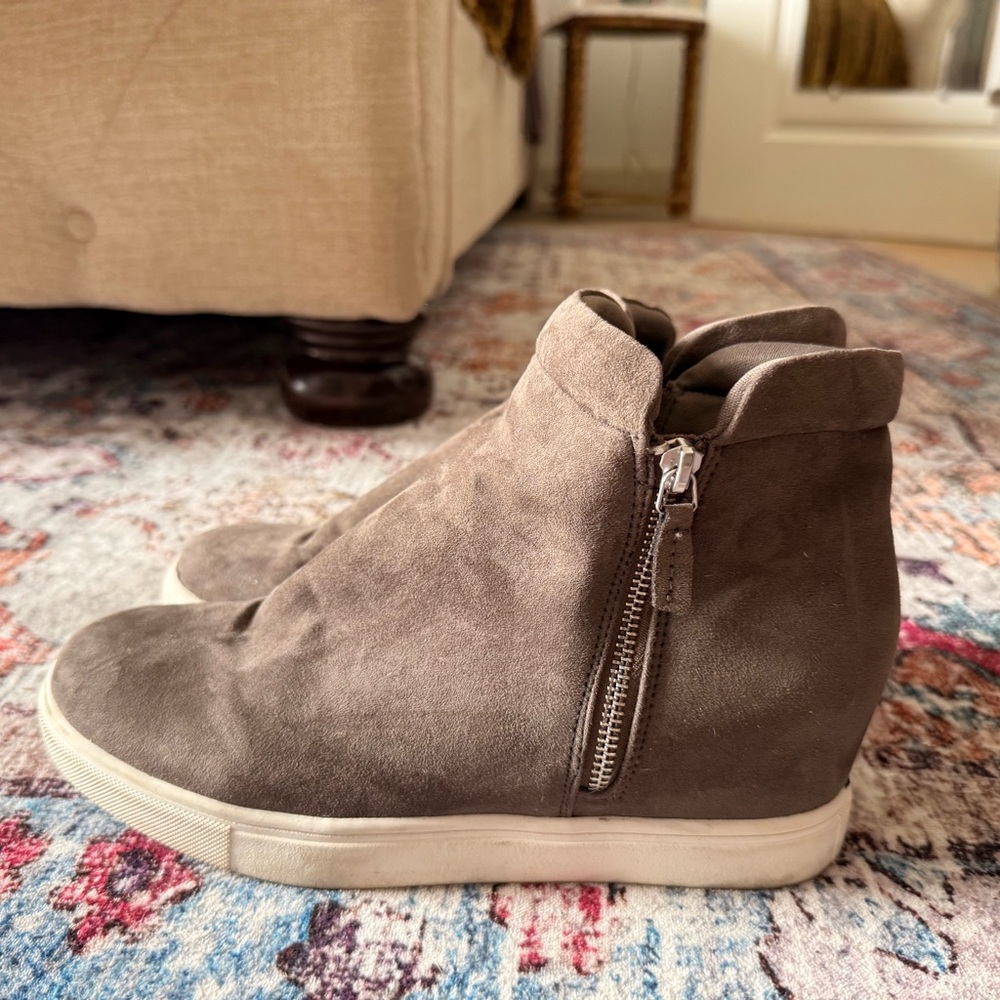 Madden girl high top sneakers Women's Taupe Suede Ankle Boots
